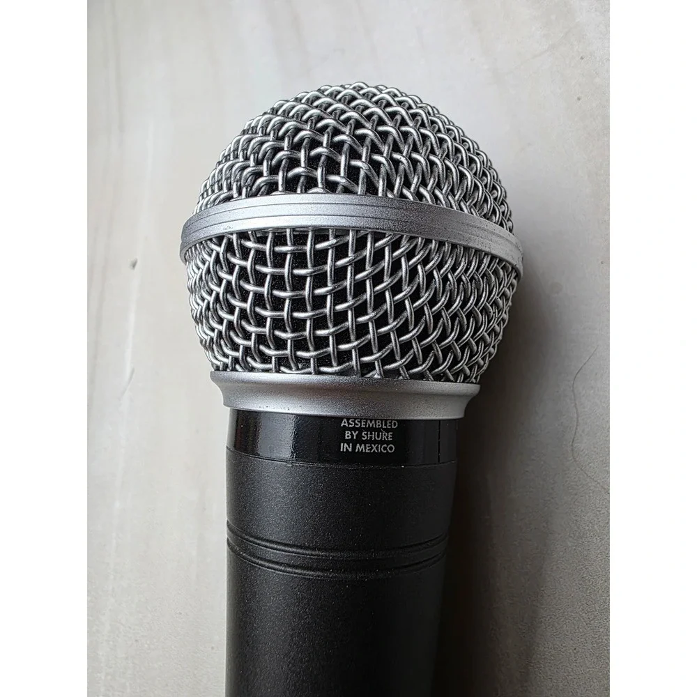 Shure SM48 Dynamic Vocal Microphone Lo-Z Cardioid Handheld Mic Black Silver W2